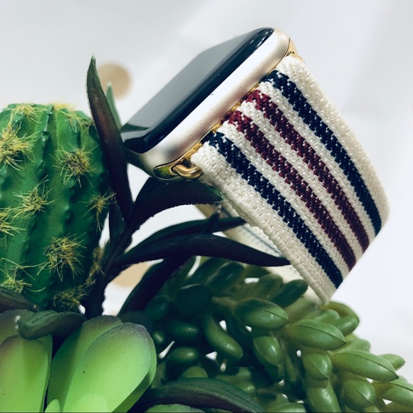 Pawsitively Posh Accessories - {BELLE} Apple Watch Band / elastic striped